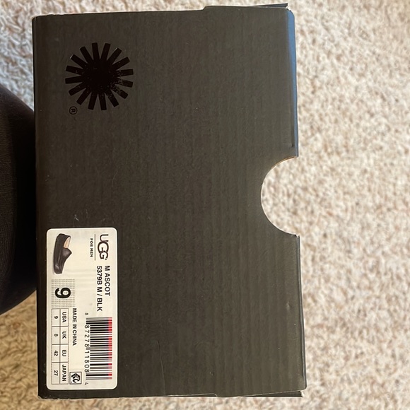 Ugg Men’s Leather Slippers - Black, 9 - Picture 3 of 4